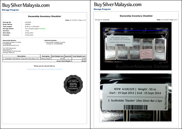 BSP downloadable customer storage summary