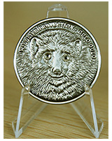 2007 Mongolian Togrog Gulo Gulo Wolverine 1 oz silver coin
