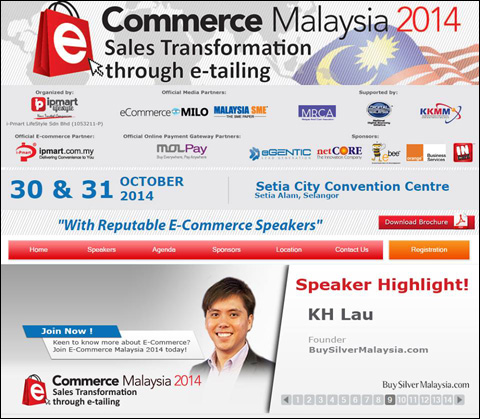 E-Commerce Malaysia 2014 Conference (30-31 October 2014) - invited as a speaker to share our experience on the Malaysian e-Commerce market.